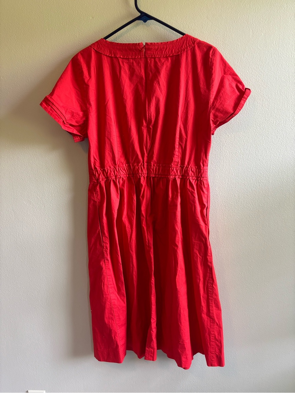 J. Crew Bright Red V‑Neck Midi Sheath Dress - Picture 5 of 6